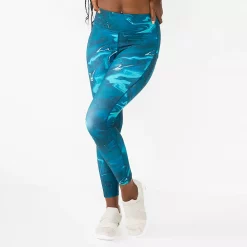 Women's Tek Gear® Ultrastretch High-Waisted Side Pocket 7/8 Leggings -Tek Gear store 5576168 Teal Soft Marbled