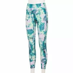 Women's Tek Gear® Ultrastretch High-Waisted Side Pocket 7/8 Leggings -Tek Gear store 5576168 Teal Swirled