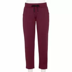 Women's Tek Gear® Weekend French Terry Ankle Pants -Tek Gear store 5576174 Night Sangria