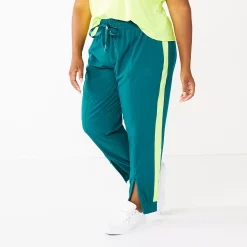 Plus Size Tek Gear® Zipper-Hem Woven Track Pants
