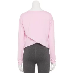 Women's Tek Gear® Lettuce-Edge Cross-Back Top -Tek Gear store 5653063 ALT