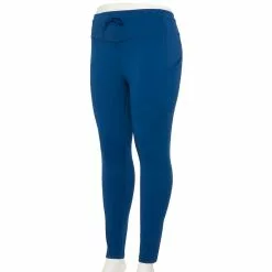 Plus Size Tek Gear® Ultrastretch Drawstring-Waist Leggings -Tek Gear store 5662889 Blue Crayon