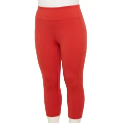 Plus Size Tek Gear® Ultrastretch Pocket High-Waisted Capri Leggings -Tek Gear store 5663102 Cranberry Kiss