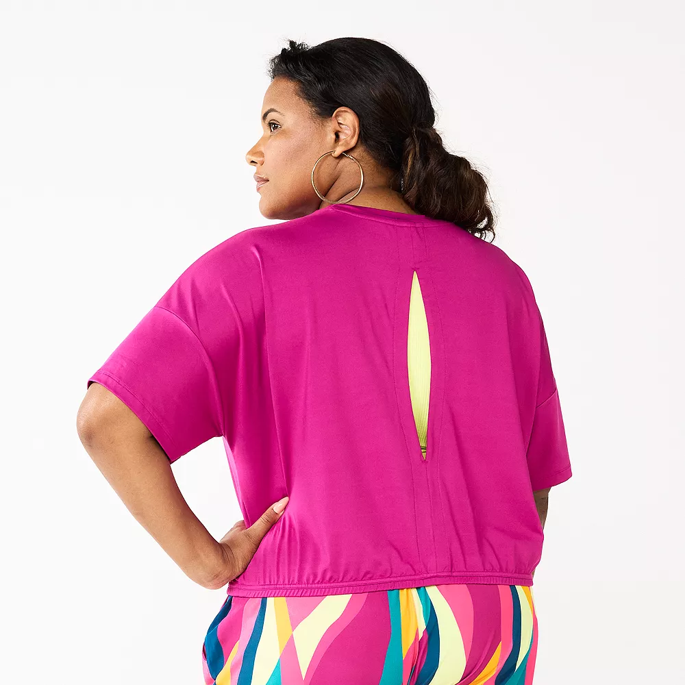 Plus Size Tek Gear® Keyhole-Back Crop Top 6 Plus Size Tek Gear® Keyhole-Back Crop Top - Image 6