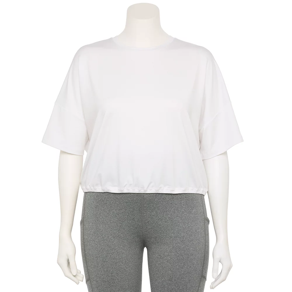 Plus Size Tek Gear® Keyhole-Back Crop Top 3 Plus Size Tek Gear® Keyhole-Back Crop Top - Image 3