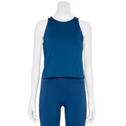 Women's Tek Gear® Crop Running Tank -Tek Gear store 5671512 Blue Crayon