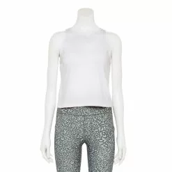 Women's Tek Gear® Crop Running Tank -Tek Gear store 5671512 Modern White