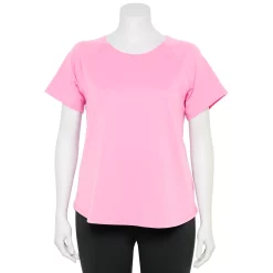 Plus Size Tek Gear® Core Raglan Tee -Tek Gear store 5942095 Cora Pink